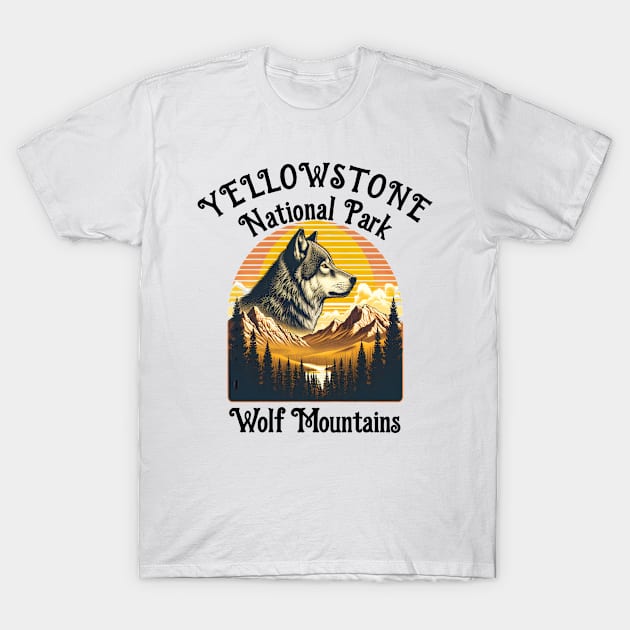 Majestic Wolf of Yellowstone T-Shirt by coollooks